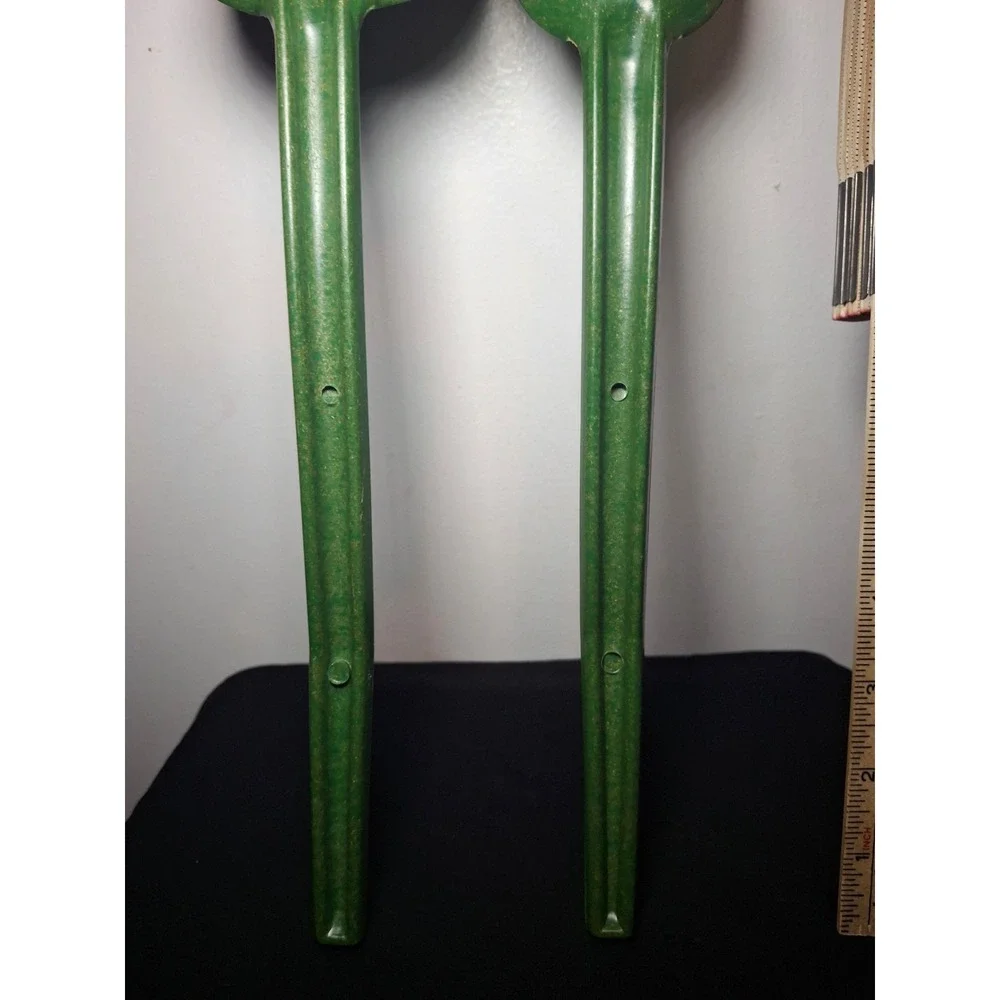 Vintage‎ green flintwood salad serving utensils